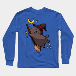 Cute Kittens - The broom Long Sleeve T-Shirt